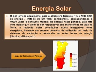 Mapa de Radiação em Portugal
 