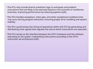 Pcu Definition Computer Comprehensive Overview of CPU Subsystems and Control Units in Computer ...