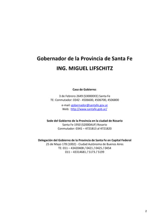 Nómina de Autoridades de la Provincia de Santa Fe | PDF