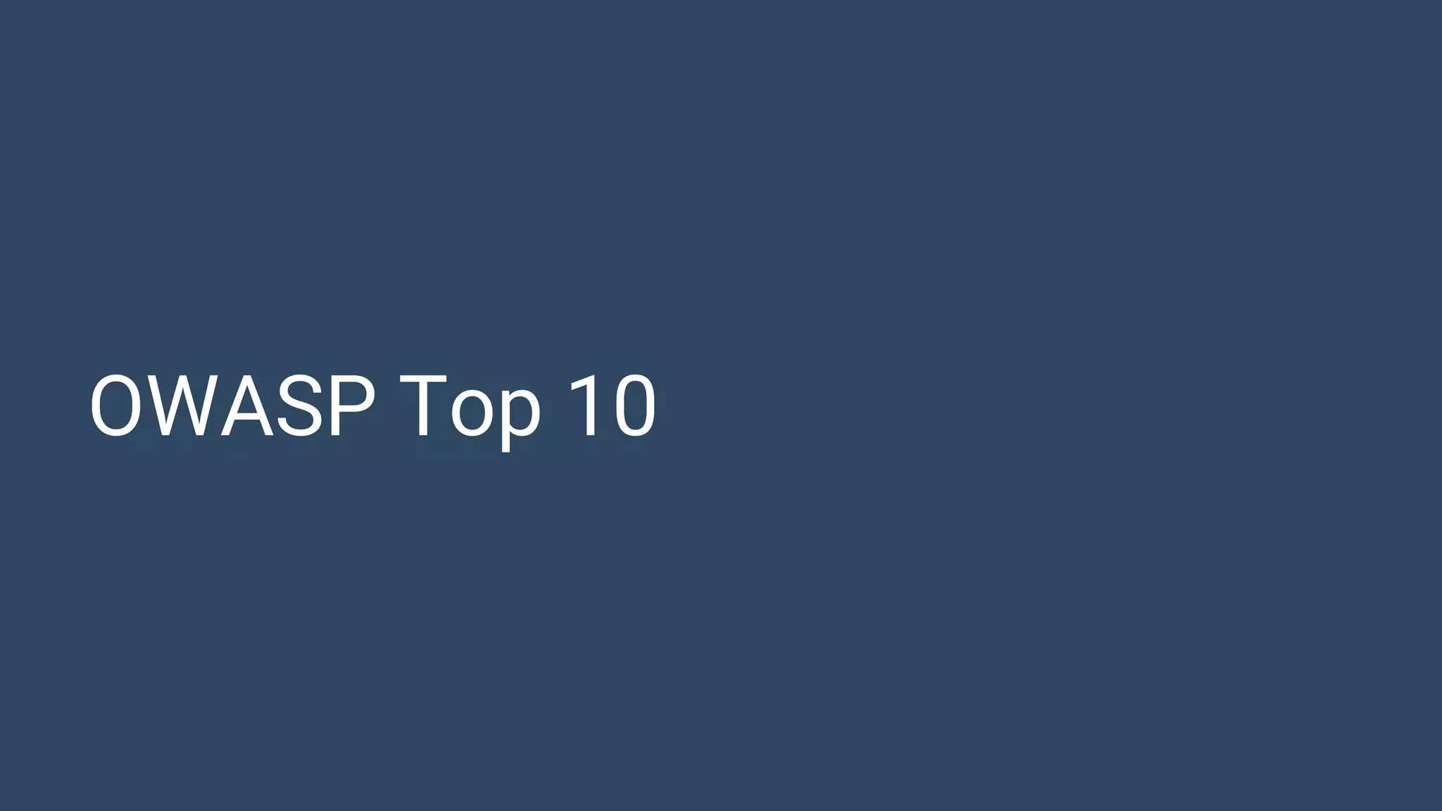 OWASP Top 10 
