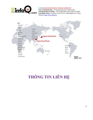GMO RUNSYSTEM JOINT STOCK COMPANY
Trụ sở chính Hà Nội: 118 Nguyễn Ngọc Nại, Thanh Xuân
Chi nhánh Hồ Chí Minh: 8-10 Nguyễn Bá Tuyển, Quận Tân Bình
Chi nhánh Tokyo: Cerulean Tower 7F 26-1 Sakuragoka-cho, Tokyo
Website: http://www.infoq.vn

THÔNG TIN LIÊN HỆ

53

 