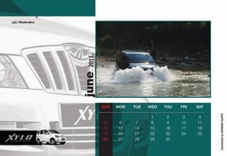 2011
june
       SUN   MON   TUE   WED   THU   FRI   SAT




                                                 Contributed by DHANUSH RAJPUT
                          1     2    3     4
        5     6     7     8     9    10    11
       12    13    14    15    16    17    18
       19    20    21    22    23    24    25
       26    27    28    29    30
 