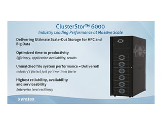 Expanding Adoption and Access to Next Generation of HPC Storage ...