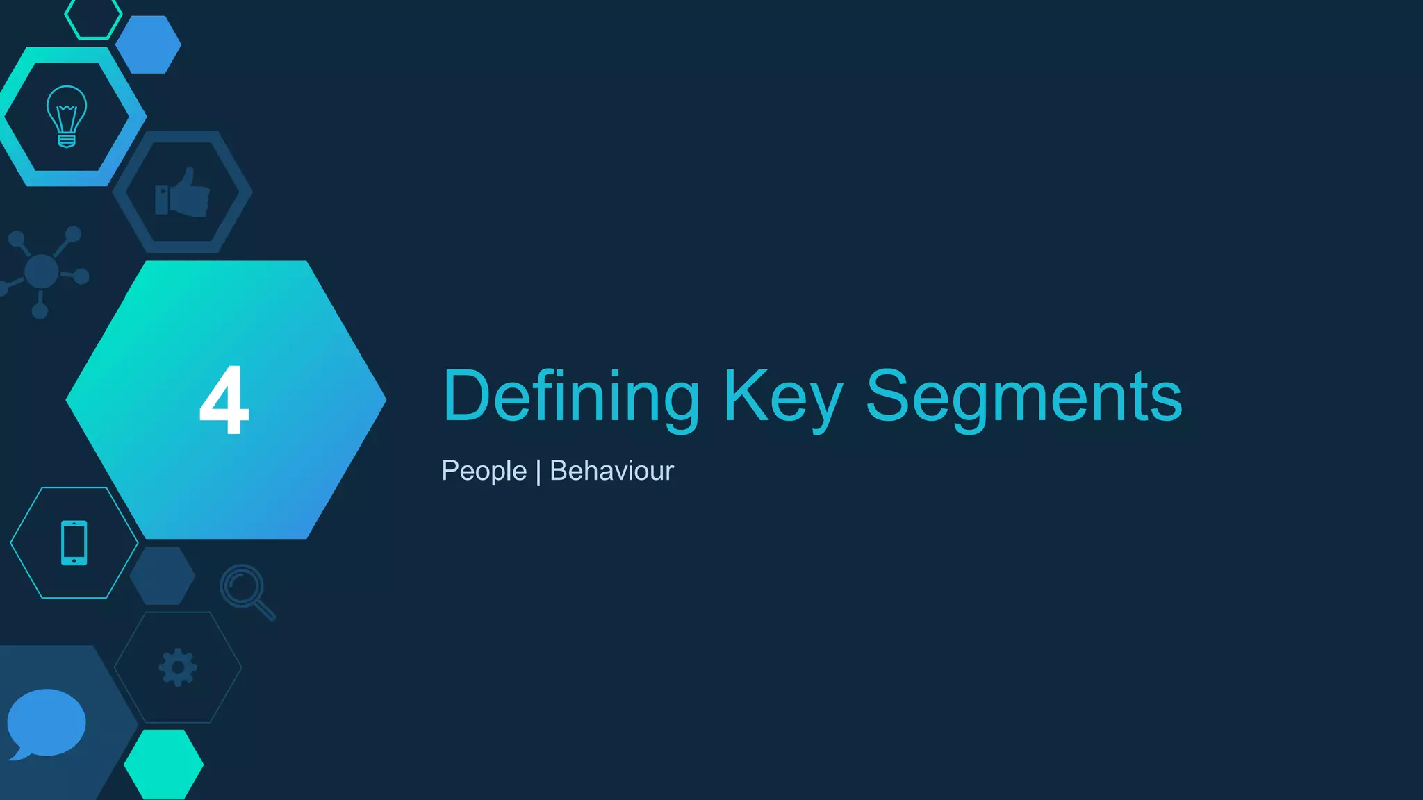 Defining Key Segments
People | Behaviour
4
 