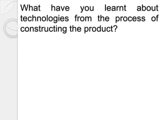  Fear of the actorWho are the audience asked to put themselves in the position of?Beginning – they are asked to be the client. This shows anticipation and also an atmosphere is created from it.By the protagonist talking to the camera we are able to witness the life of a hit man and the unusual happening in the usual. This builds up to the unexpected twist at the end of the titles.