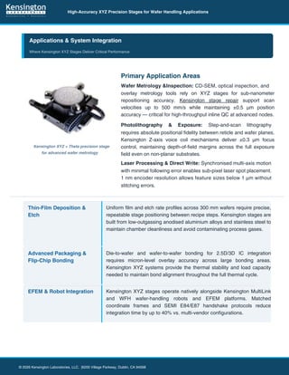 High-Accuracy XYZ Precision Stages for Semiconductor Wafer Handling | PDF