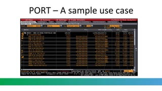 PORT – A sample use case
 