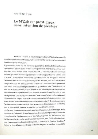 Le m'zab. une leçon d'architecture