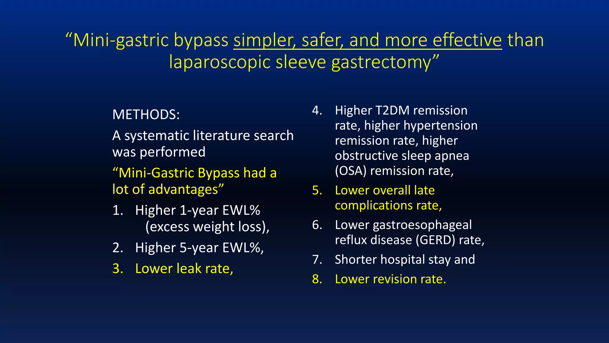 Dr Rutledge Introduction & Background Mini-Gastric Bypass | PPTX