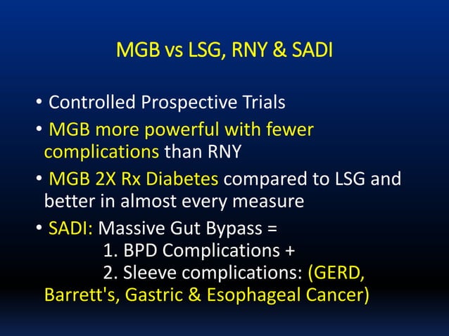 Intro to Mini-Gastric Bypass (Dr Rutledge) Why? + MGB v Sleeve | PPT