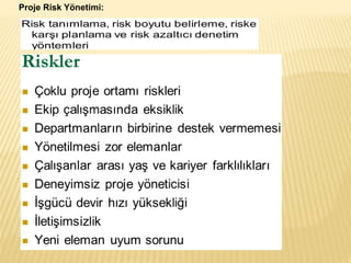 Proje Risk Yönetimi:
 