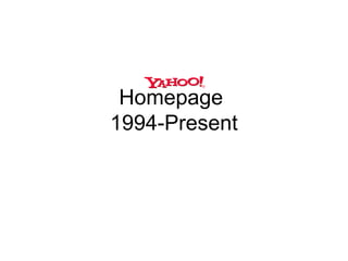 Yahoo Homepage History | PPT
