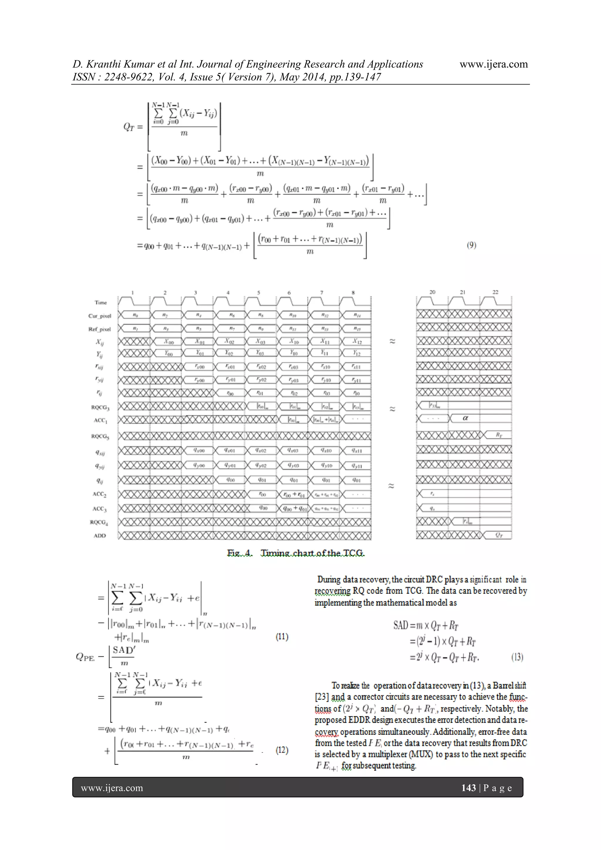 D. Kranthi Kumar et al Int. Journal of Engineering Research and Applications www.ijera.com
ISSN : 2248-9622, Vol. 4, Issue 5( Version 7), May 2014, pp.139-147
www.ijera.com 143 | P a g e
 
