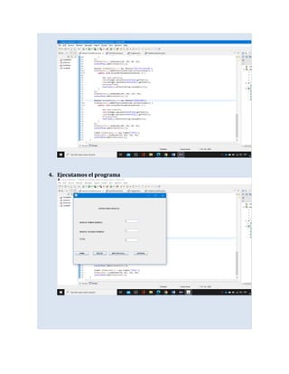 4. Ejecutamos el programa