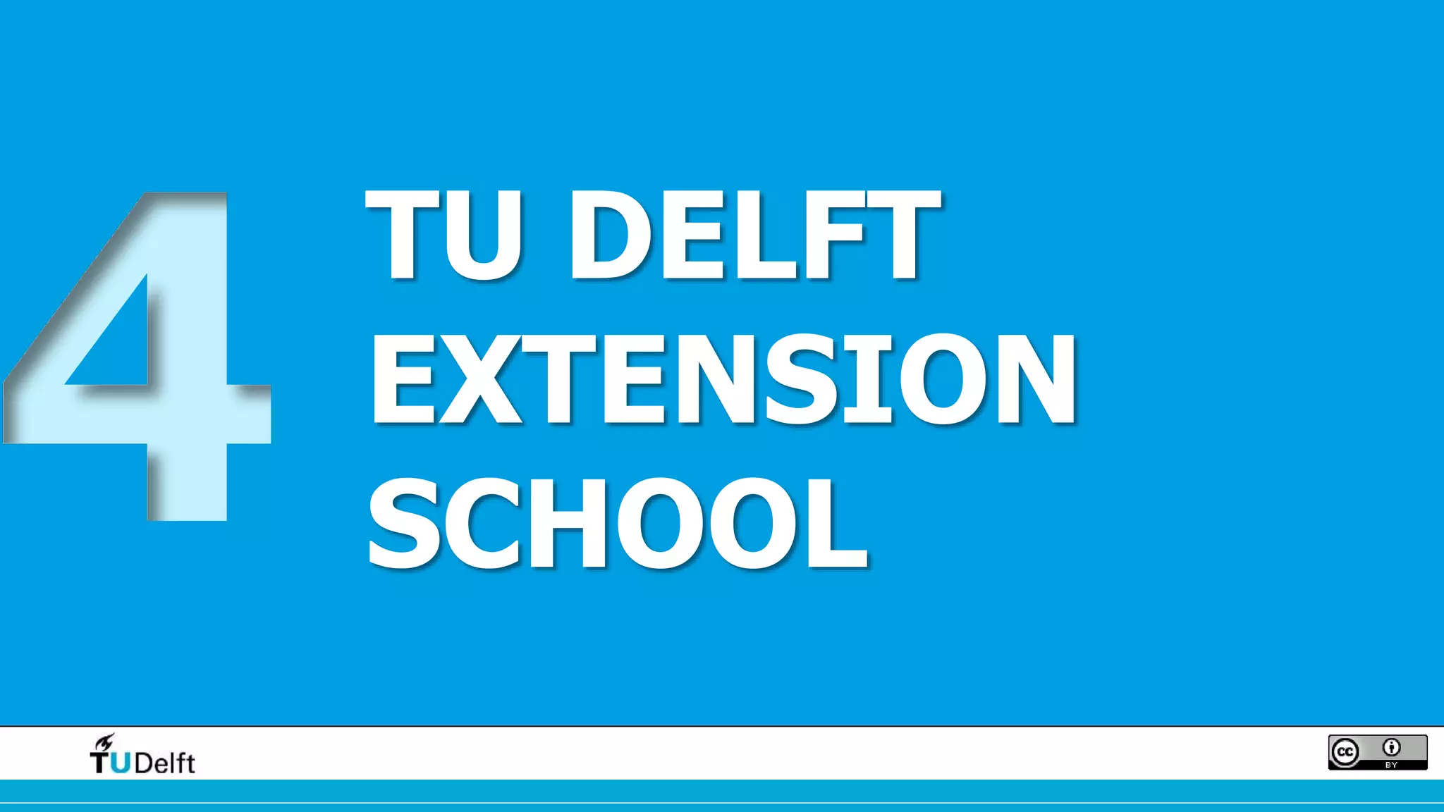 TU DELFT 
EXTENSION 
SCHOOL 
 