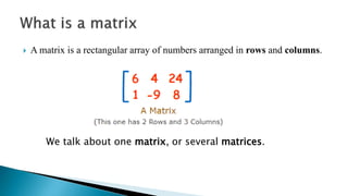Y11 m01 matrices | PPTX