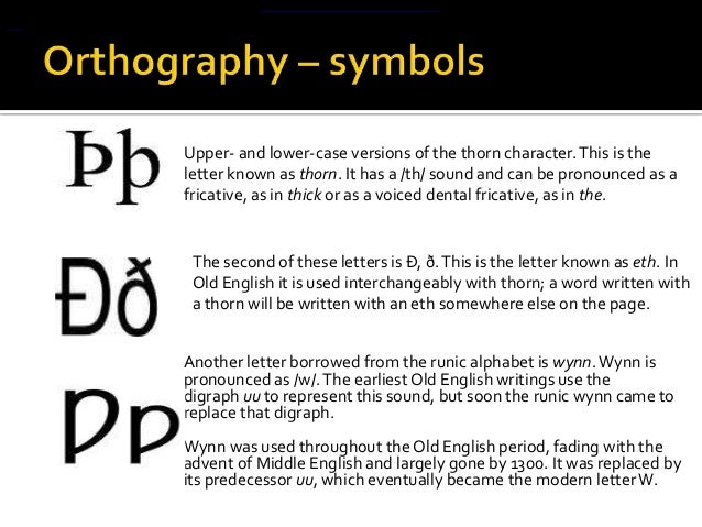 y13 introduction and early modern english the letter thorn