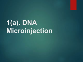 1(a). DNA
Microinjection
 