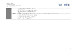 Salford City College 
Eccles Sixth Form Centre 
BTEC Extended Diploma in GAMES DESIGN 
Unit 73: Sound For Computer Games 
IG2 Task 1 
7 
(especially a predicate), and thus plays a part in the use 
of reason or language 
https ://www.google.co.uk/webhp?tab=ww&ei=TH0JVKq 
wBuuz7Qb44oKQDg&ved=0CAMQ1S4#q=what+is+a+co 
nceot 
Pathfinding Pathfinding or pathing is the plotting, by a computer 
application, of the shortest route between two points. It 
i s a more practical variant on solving mazes. This field of 
research is based heavily on Dijkstra's algorithm for 
finding the shortest path on a weighted graph. 
http://en.wikipedia.org/wiki/Pathfinding 
I would use this to find the shortest route between two points 
