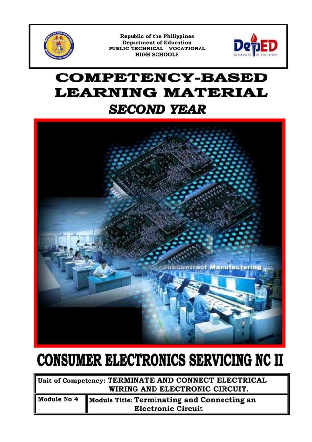 TLE CES NC II Y2 Module 4 Terminating and Connecting of Electrical