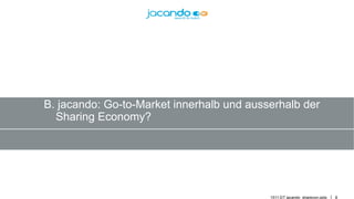 81511-DT jacando_sharecon.pptx
B. jacando: Go-to-Market innerhalb und ausserhalb der
Sharing Economy?
 