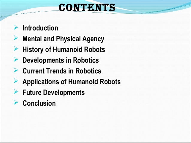 humanoid robot ppt