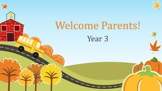 Welcome Parents! 
Year 3 
 