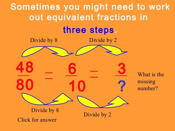 Y4 Equivalent Fractions - Qwizdom ppt