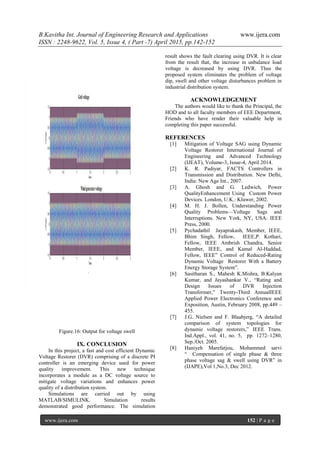 Control of Dvr with Battery Energy Storage System Using Srf Theory | PDF