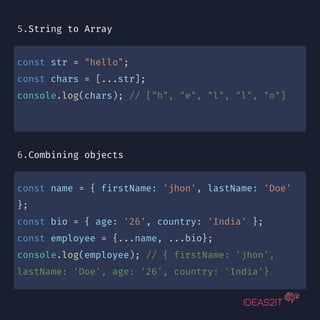 Formidable ES6 spread operator in JavaScript | PDF