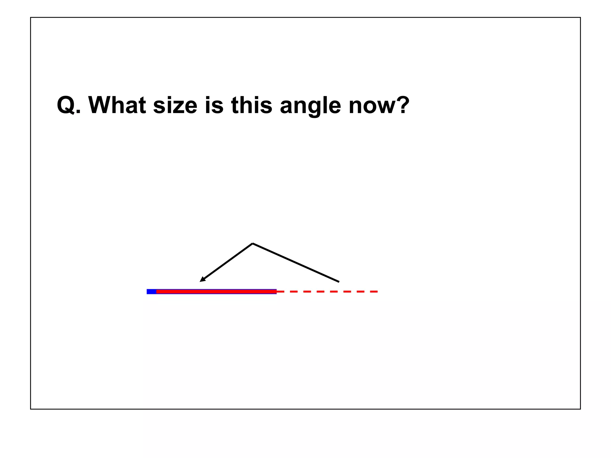 Q. What size is this angle now?
 