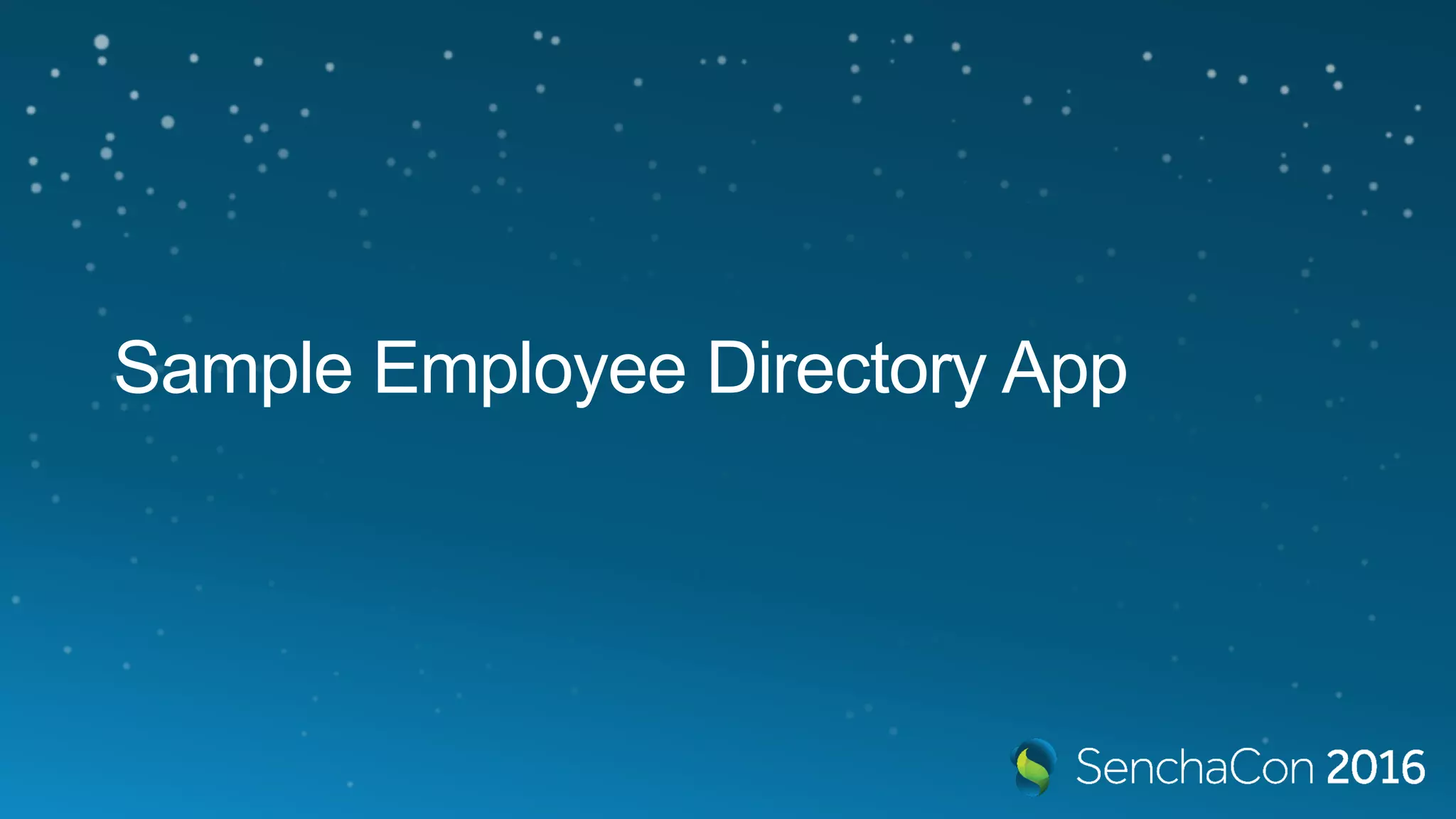 Sample Employee Directory App
 