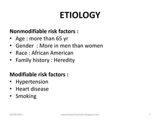 Nonmodifiable Risk Factor Cva | PDF