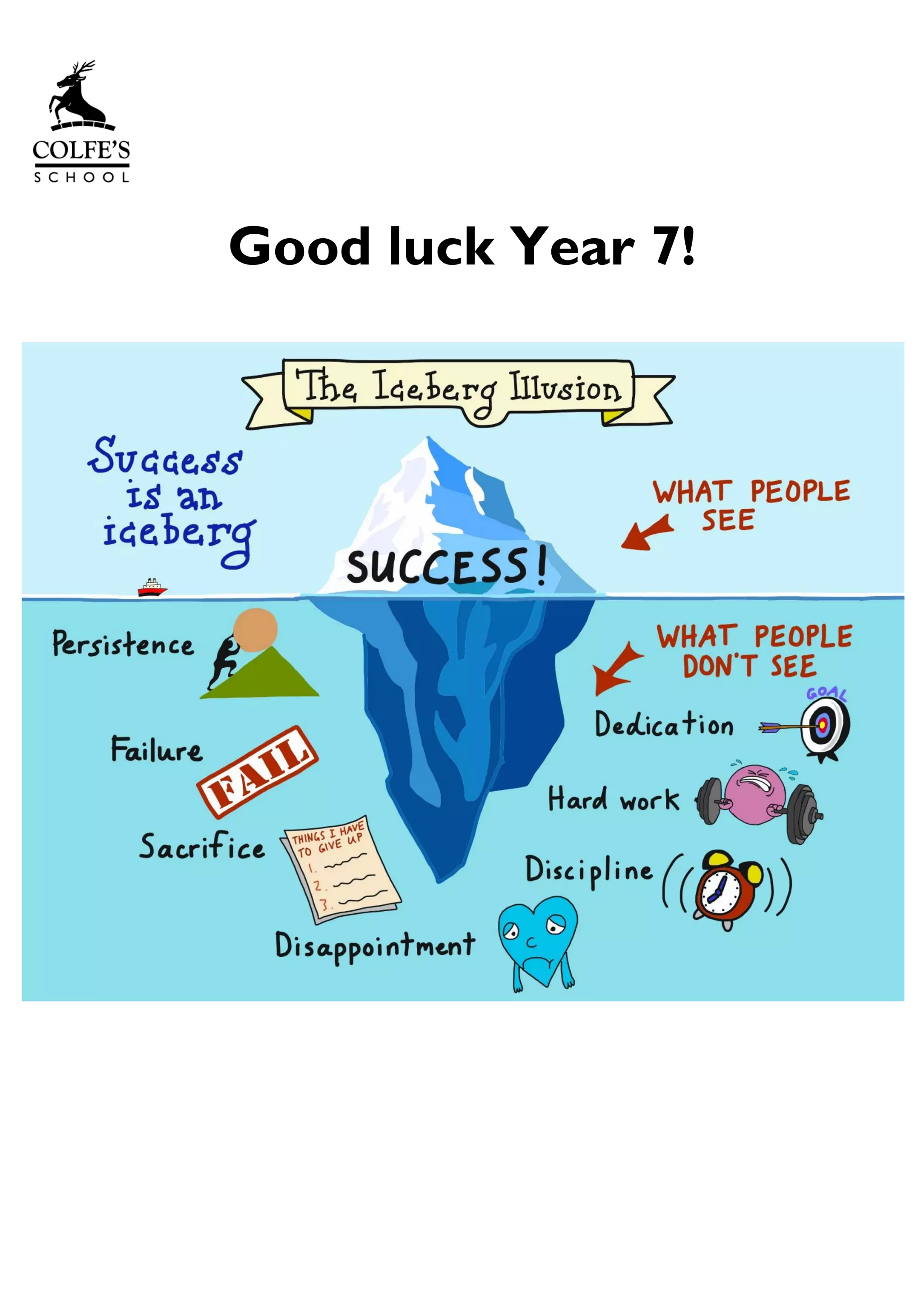 Good luck Year 7!
 