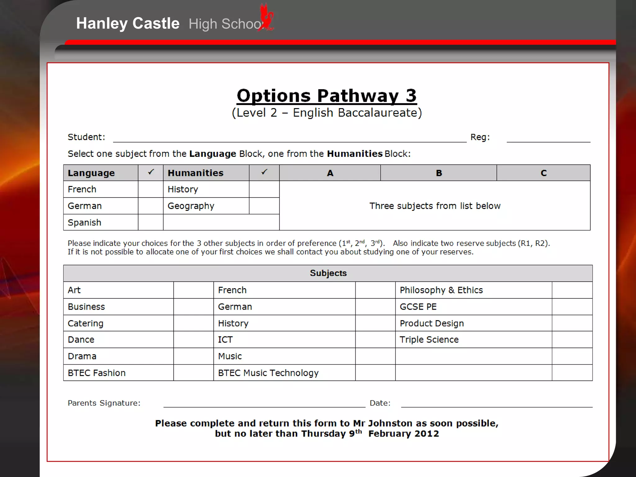Hanley Castle High School
 