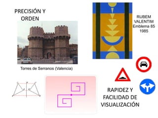 RAPIDEZ Y
FACILIDAD DE
VISUALIZACIÓN
Torres de Serranos (Valencia)
PRECISIÓN Y
ORDEN RUBEM
VALENTIM
Emblema 85
1985
 