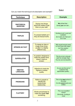 Y8 Term 1 Composition and Comprehension | PDF