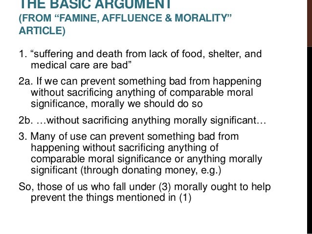 Peter Singer on helping those in poverty