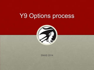 Y9 Options process

SNHS 2014

 