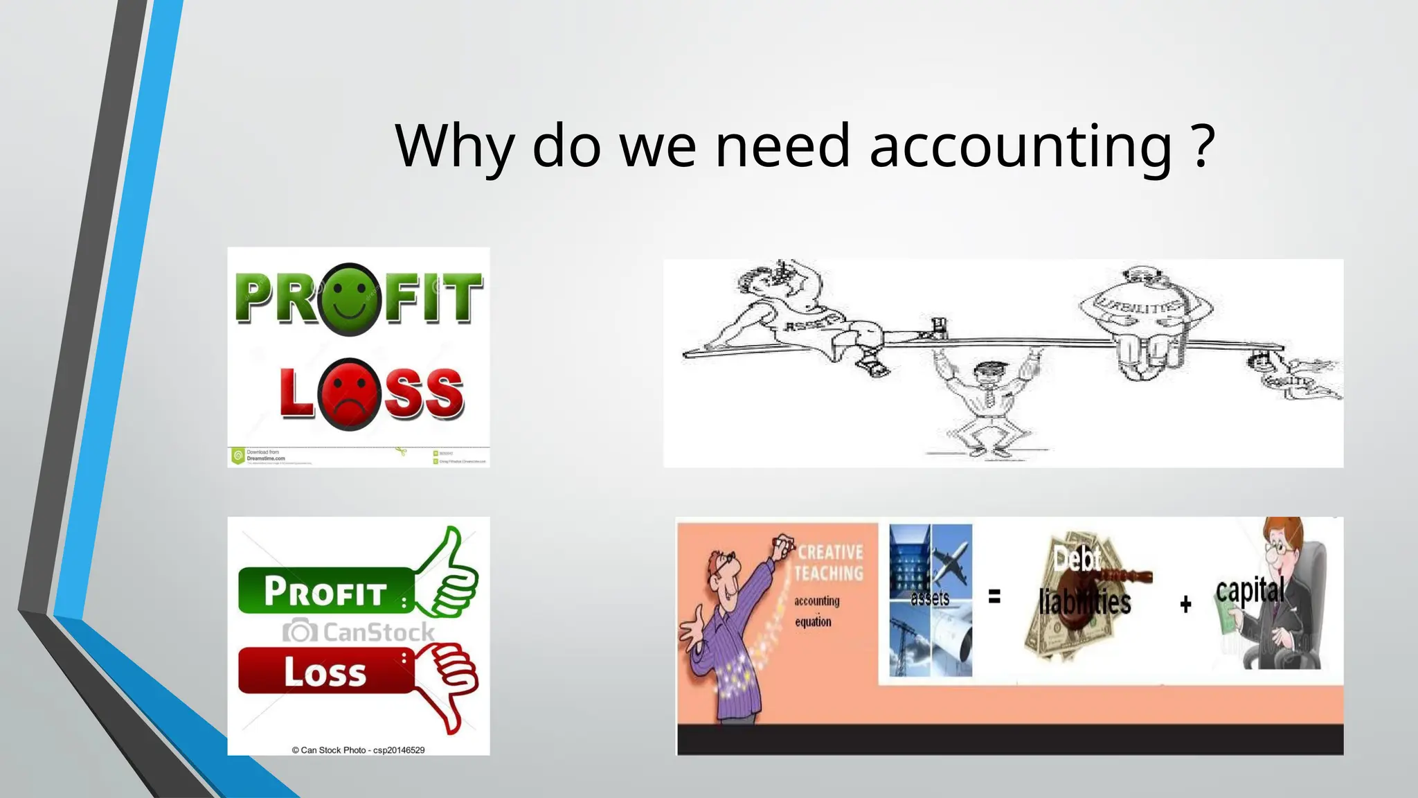 Why do we need accounting ?
 