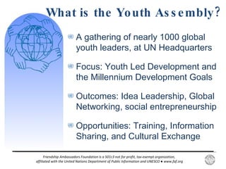 7th Annual Youth Assembly at the United Nations | PPT