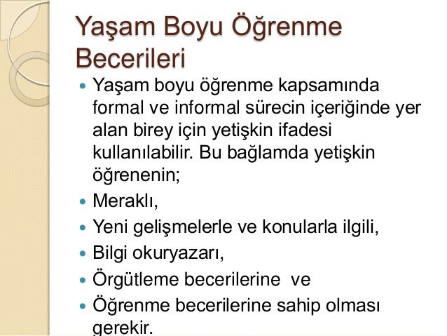 Pdf Hayat Boyu Ogrenme Lifelong Learning