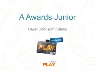 A Awards Junior
Hayal Dönüşüm Kutusu
 