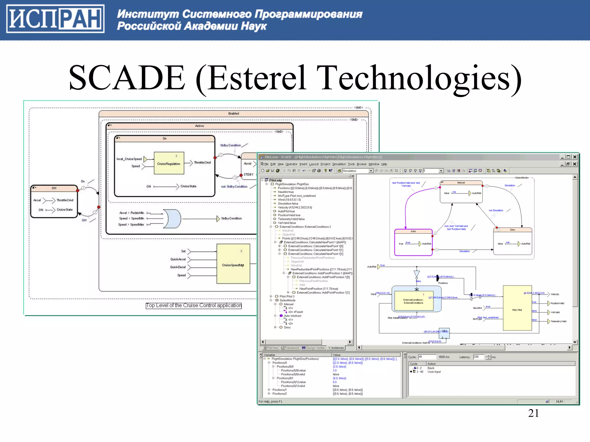 SCADE (Esterel Technologies)




                               21
 