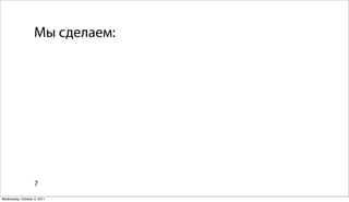 Мы сделаем:




                   7

Wednesday, October 5, 2011
 