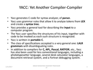 Yacc | PPT