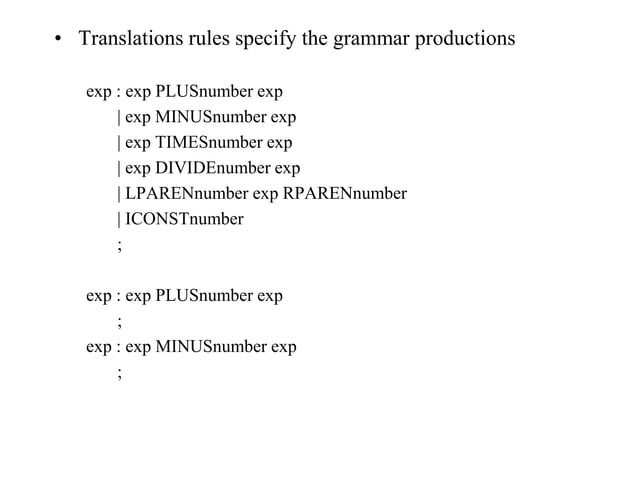yacc installation & sample program exe.ppt
