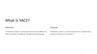 YACC-Yet-Another-Compiler-Compiler( Compiler Design) | PPTX