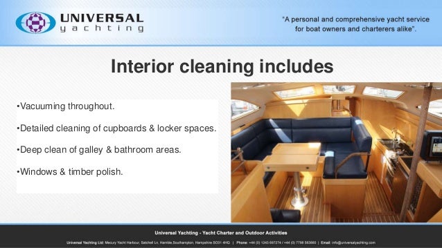 Yacht Cleaning By Universal Yachting