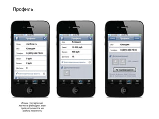 Профиль




    Логин соответсвует
  логину в фейсбуке, имя
   предзаполняется но
     можно поменять
 